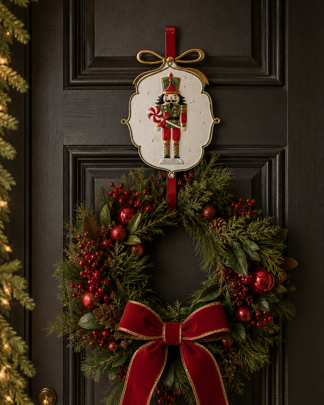 Vintage Red Toy Soldier Wreath Hanger 23cm - Pure Apotheca