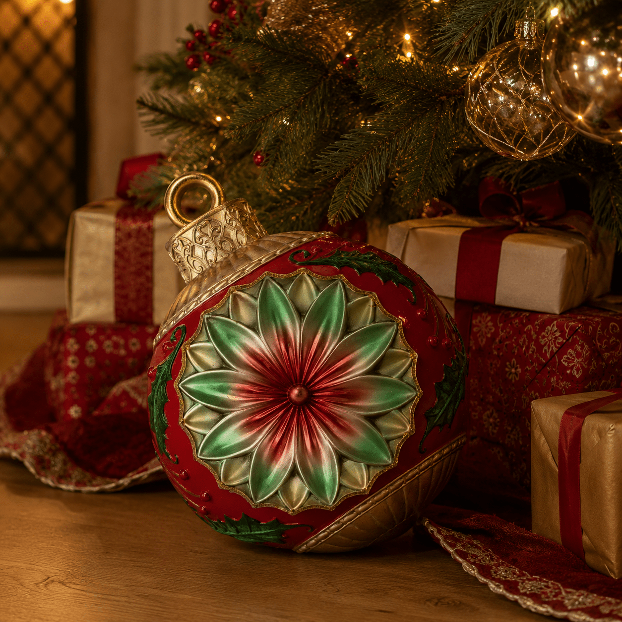 Vintage Traditional Bauble Ball 24cm - Pure Apotheca