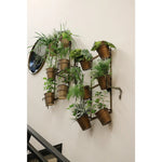 Wall Hanging Planter Rack with 6 Garden Pots - Pure Apotheca
