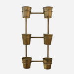 Wall Hanging Planter Rack with 6 Garden Pots - Pure Apotheca