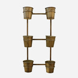 Wall Hanging Planter Rack with 6 Garden Pots - Pure Apotheca
