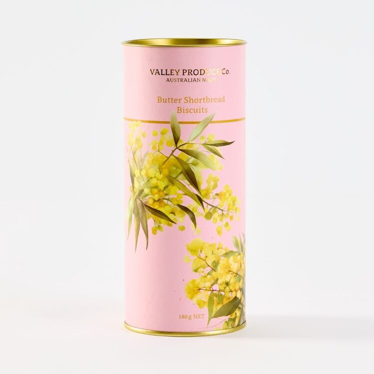 Wattle Shortbread Tube 180g - Pure Apotheca