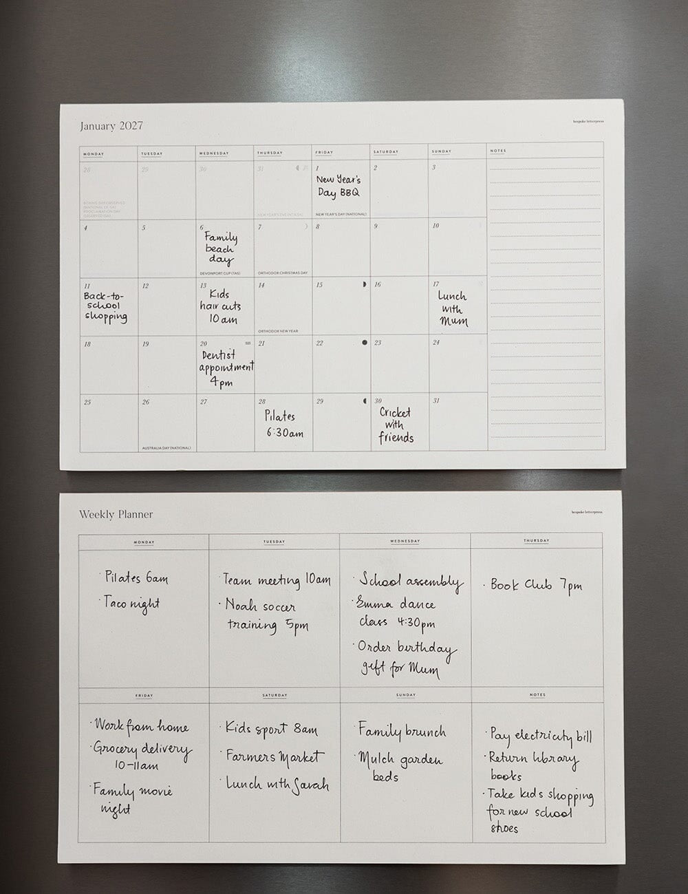 Weekly Magnetic Fridge Planner - Pure Apotheca