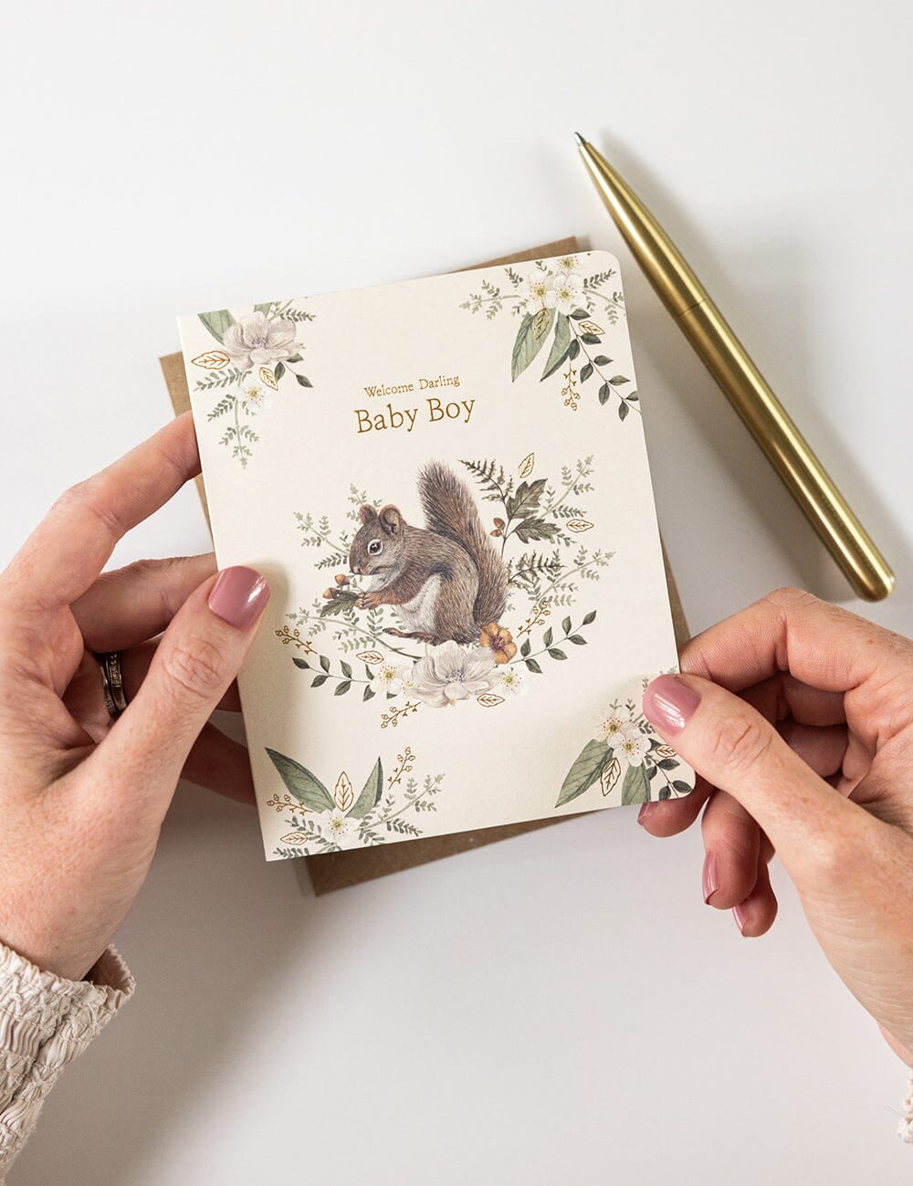 Welcome Darling Baby Boy Greeting Card - Pure Apotheca