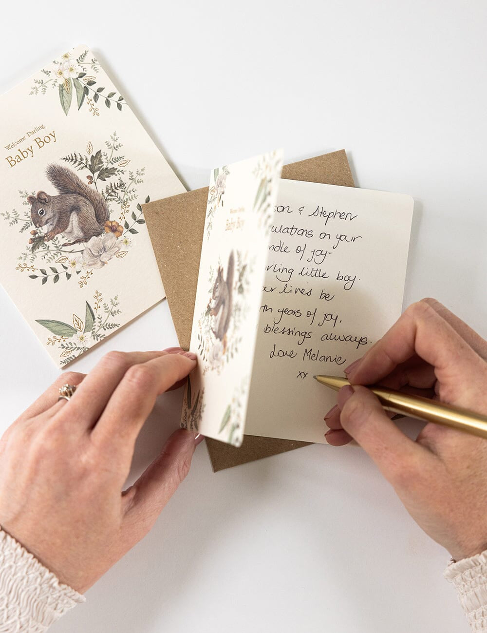 Welcome Darling Baby Boy Greeting Card - Pure Apotheca