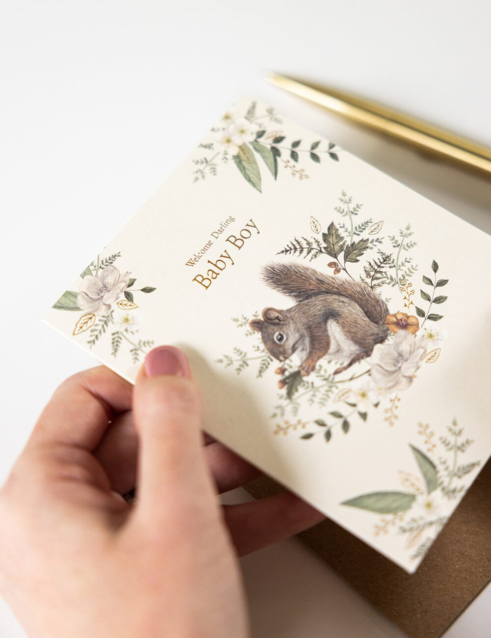 Welcome Darling Baby Boy Greeting Card - Pure Apotheca