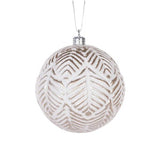 WHITE AND CHAMPAGNE AZTEC LEAF BAUBLE - Pure Apotheca