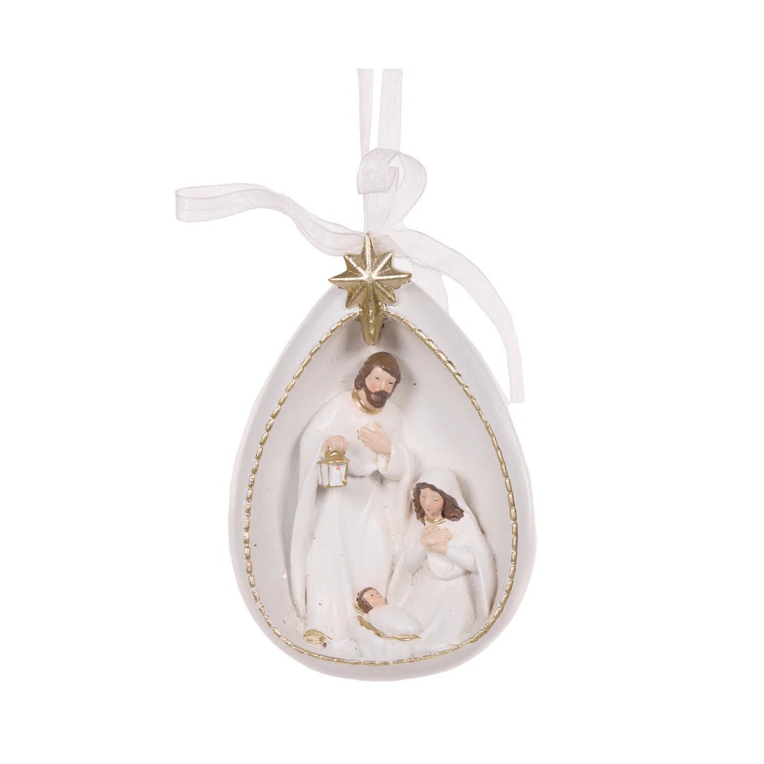 WHITE AND GOLD DROP NATIVITY HANGING - Pure Apotheca