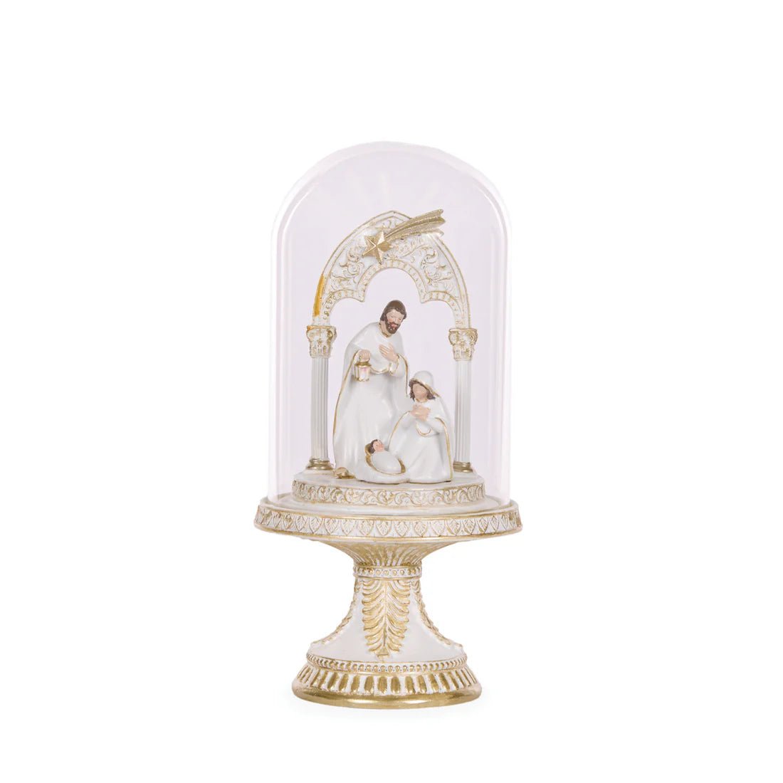 WHITE AND GOLD NATIVITY DOME - Pure Apotheca