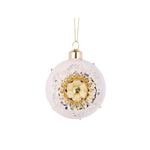 WHITE AND GOLD REFLECTOR BAUBLE - Pure Apotheca