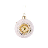 WHITE AND GOLD REFLECTOR BAUBLE - Pure Apotheca