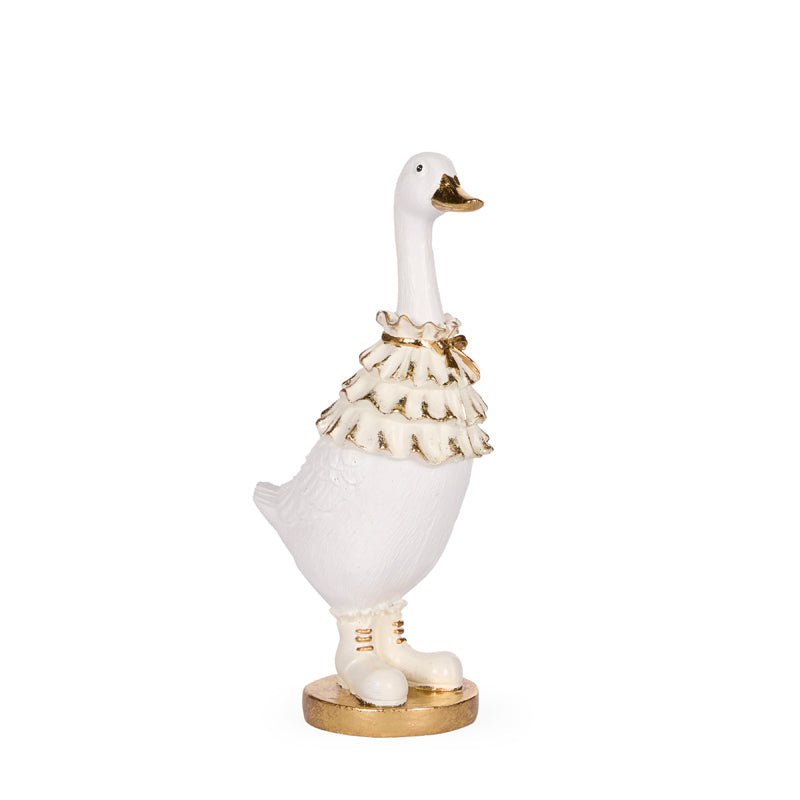 WHITE AND GOLD REGAL DUCK WITH CAPE - Pure Apotheca
