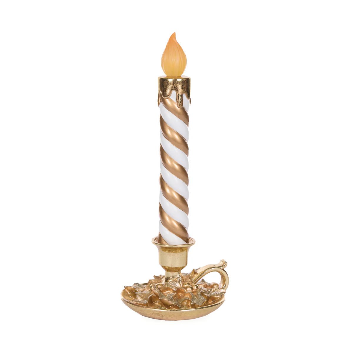 WHITE AND GOLD SWIRL CANDLE DÉCOR - Pure Apotheca
