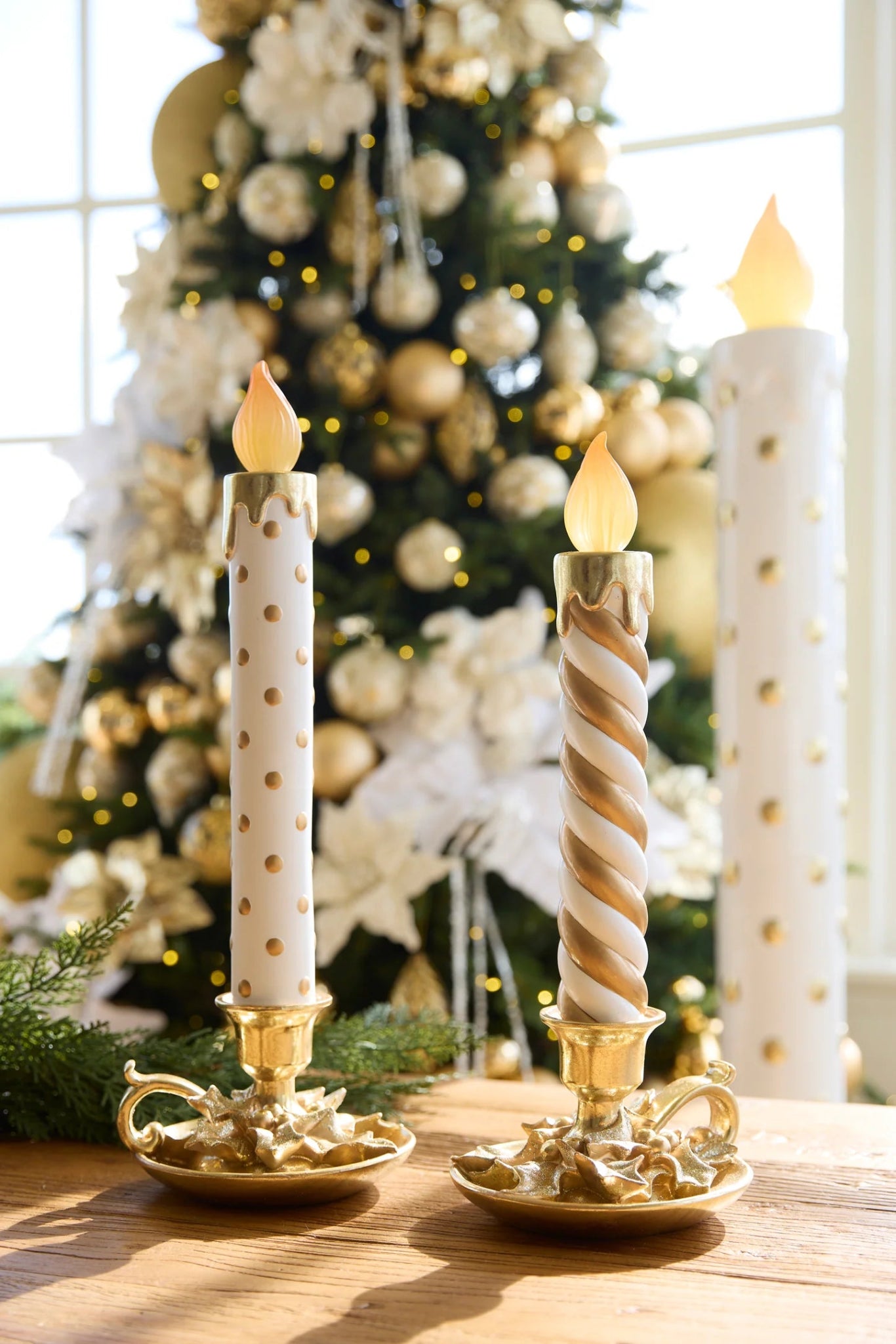 WHITE AND GOLD SWIRL CANDLE DÉCOR - Pure Apotheca