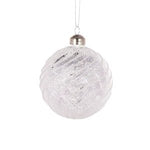 WHITE AND SILVER SWIRL BAUBLE - Pure Apotheca