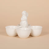 WHITE BEADED BUNNY EGG HOLDER - Pure Apotheca
