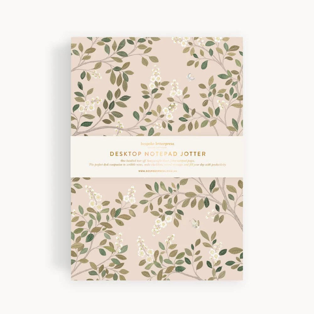 White Blossom Notepad Jotter - Pure Apotheca