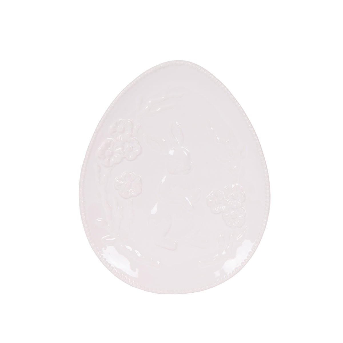 WHITE BUNNY BLOSSOM EGG PLATE - Pure Apotheca
