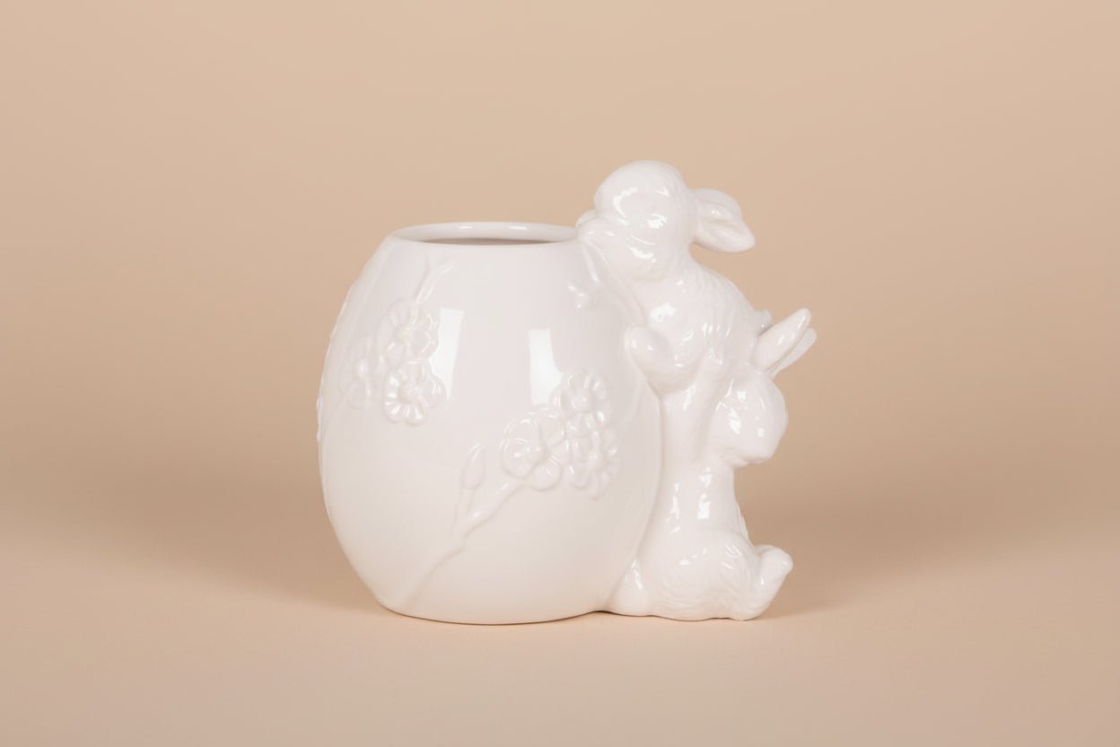 WHITE BUNNY BLOSSOM EGG VASE - Pure Apotheca