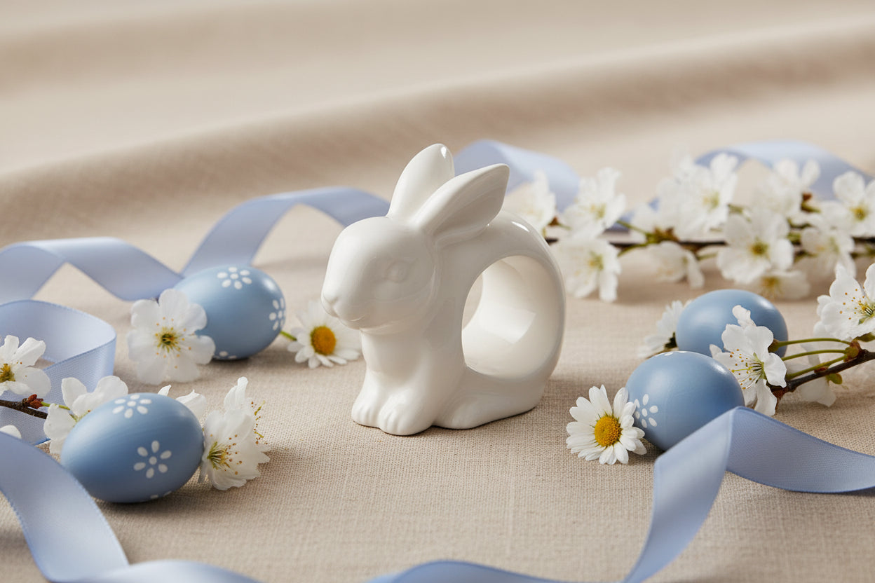 WHITE BUNNY NAPKIN RING - Pure Apotheca
