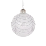 WHITE GLITTER DRAPED BAUBLE - Pure Apotheca