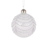 WHITE GLITTER DRAPED BAUBLE - Pure Apotheca