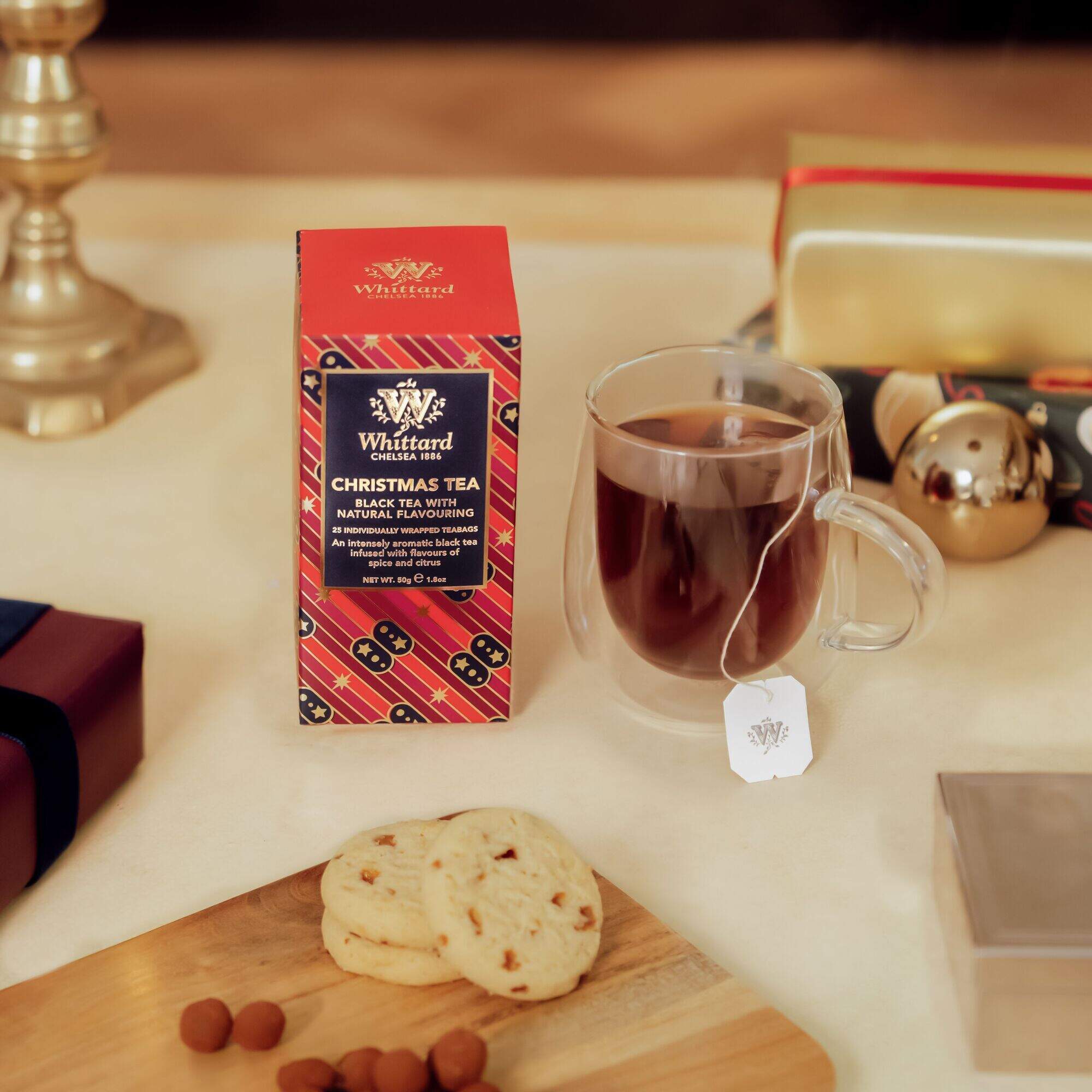 Whittard Christmas Tea 25 Individually Wrapped Teabags 50g - Pure Apotheca