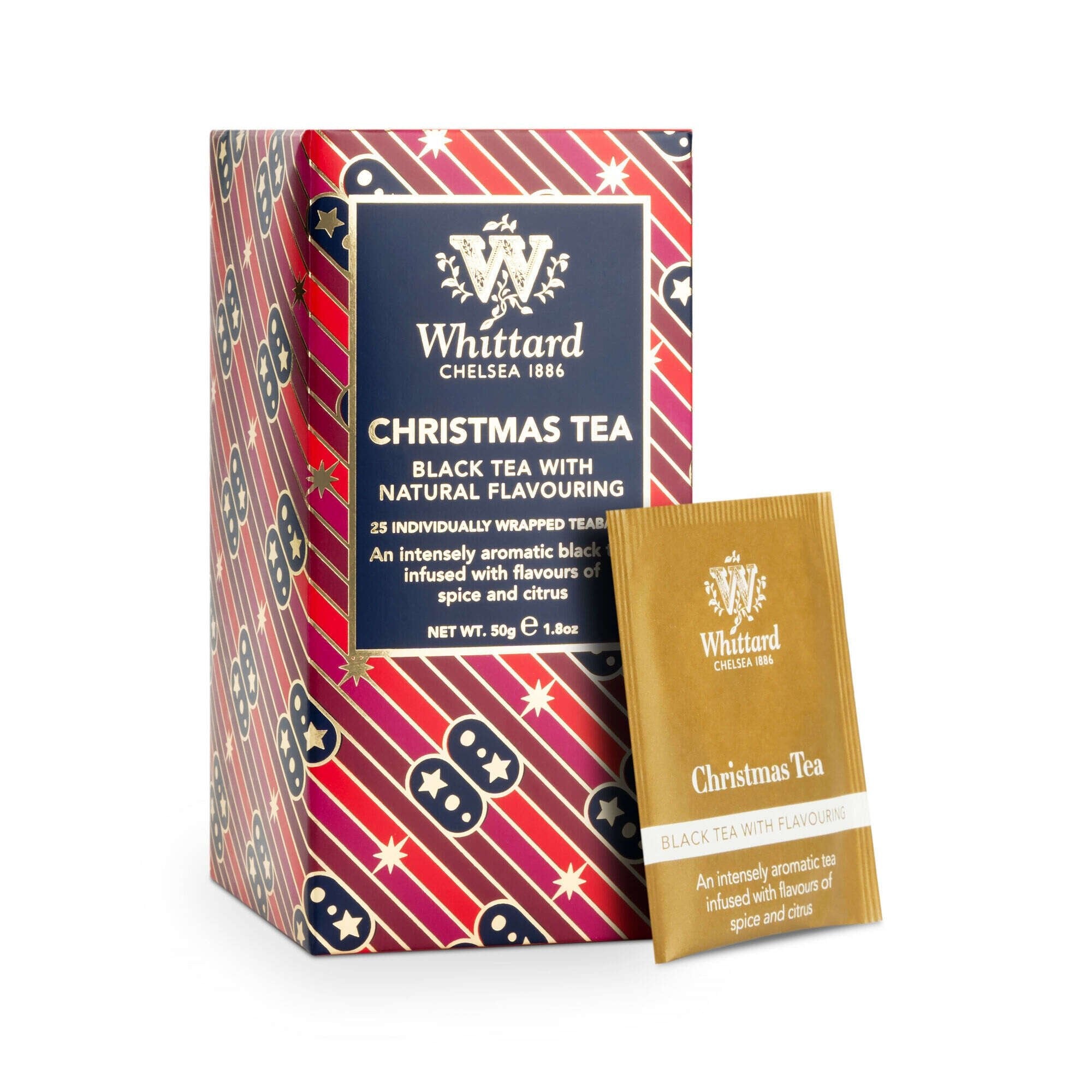 Whittard Christmas Tea 25 Individually Wrapped Teabags 50g - Pure Apotheca
