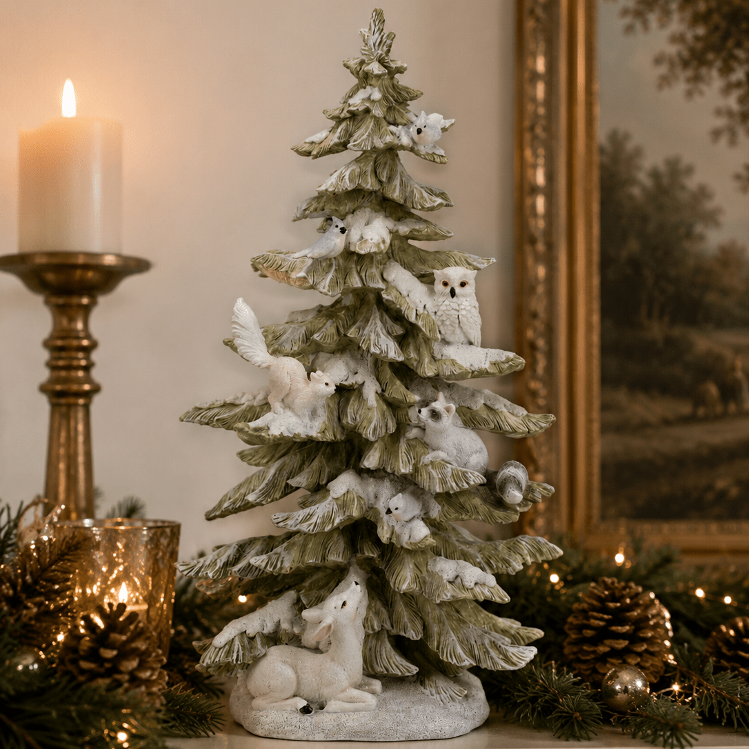 Winter Forest Tree with Animals 41cm - Pure Apotheca