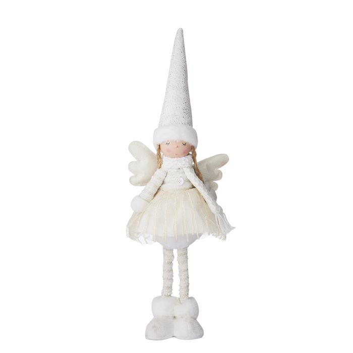Winter White Standing Angel with Hat - Pure Apotheca