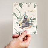 Wishing you a Totally Awesome Birthday Racoon Card - Pure Apotheca