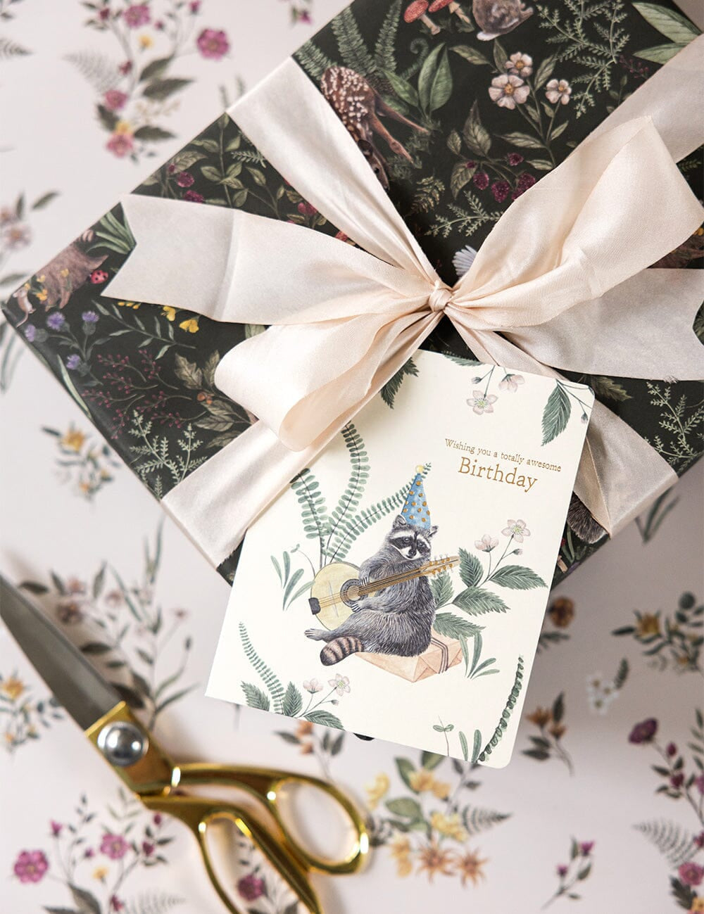 Wishing you a Totally Awesome Birthday Racoon Card - Pure Apotheca