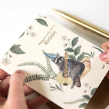 Wishing you a Totally Awesome Birthday Racoon Card - Pure Apotheca