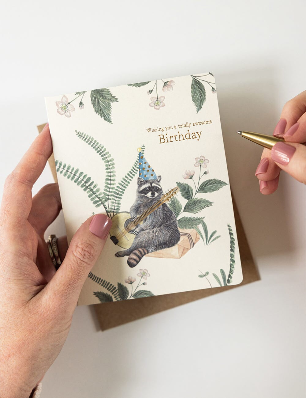 Wishing you a Totally Awesome Birthday Racoon Card - Pure Apotheca