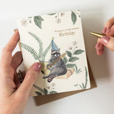 Wishing you a Totally Awesome Birthday Racoon Card - Pure Apotheca
