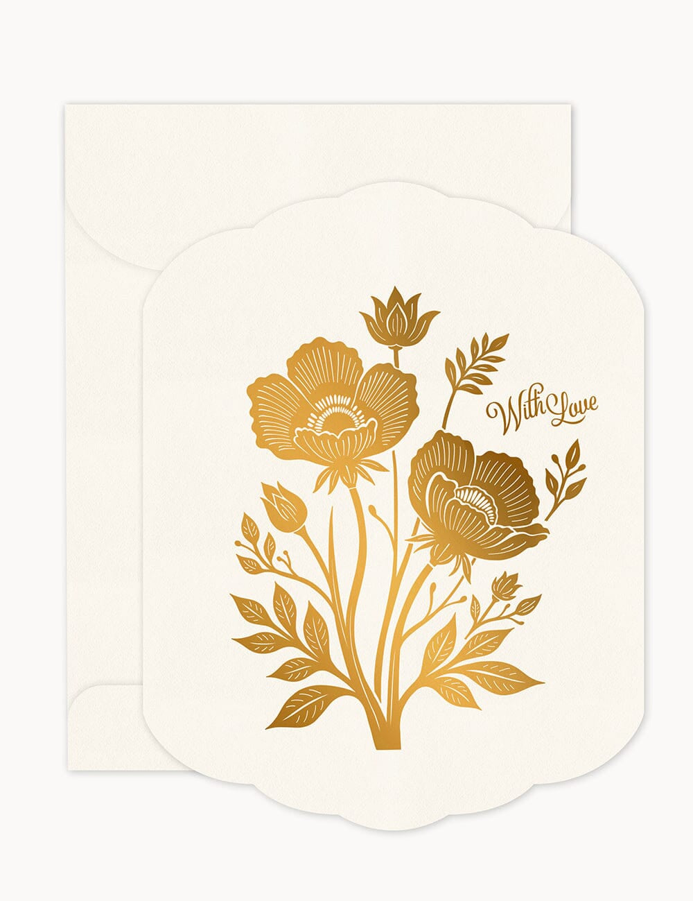 With Love Scallop Card - Pure Apotheca