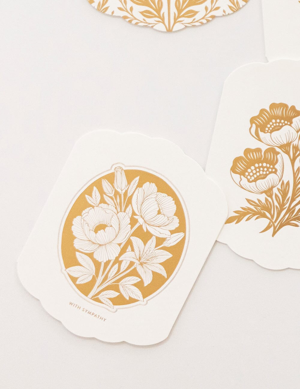 With Sympathy Scallop Card - Pure Apotheca