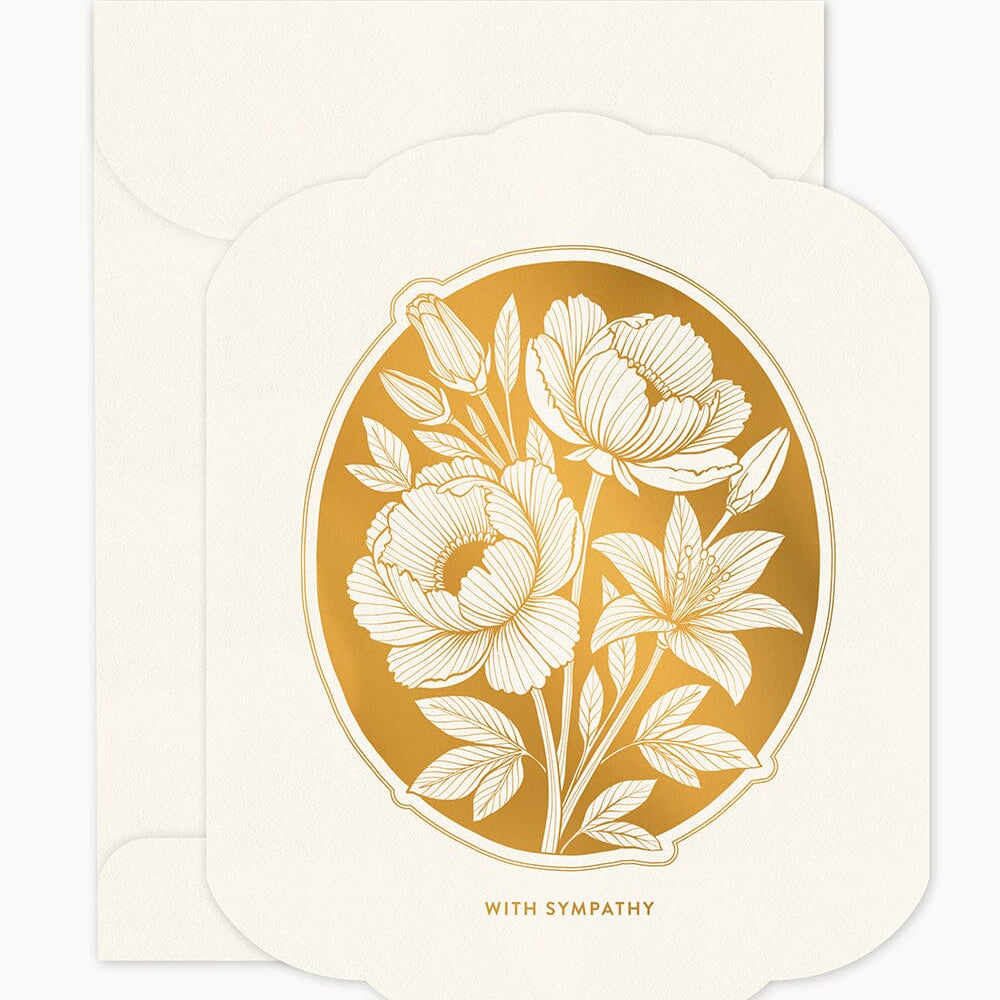 With Sympathy Scallop Card - Pure Apotheca