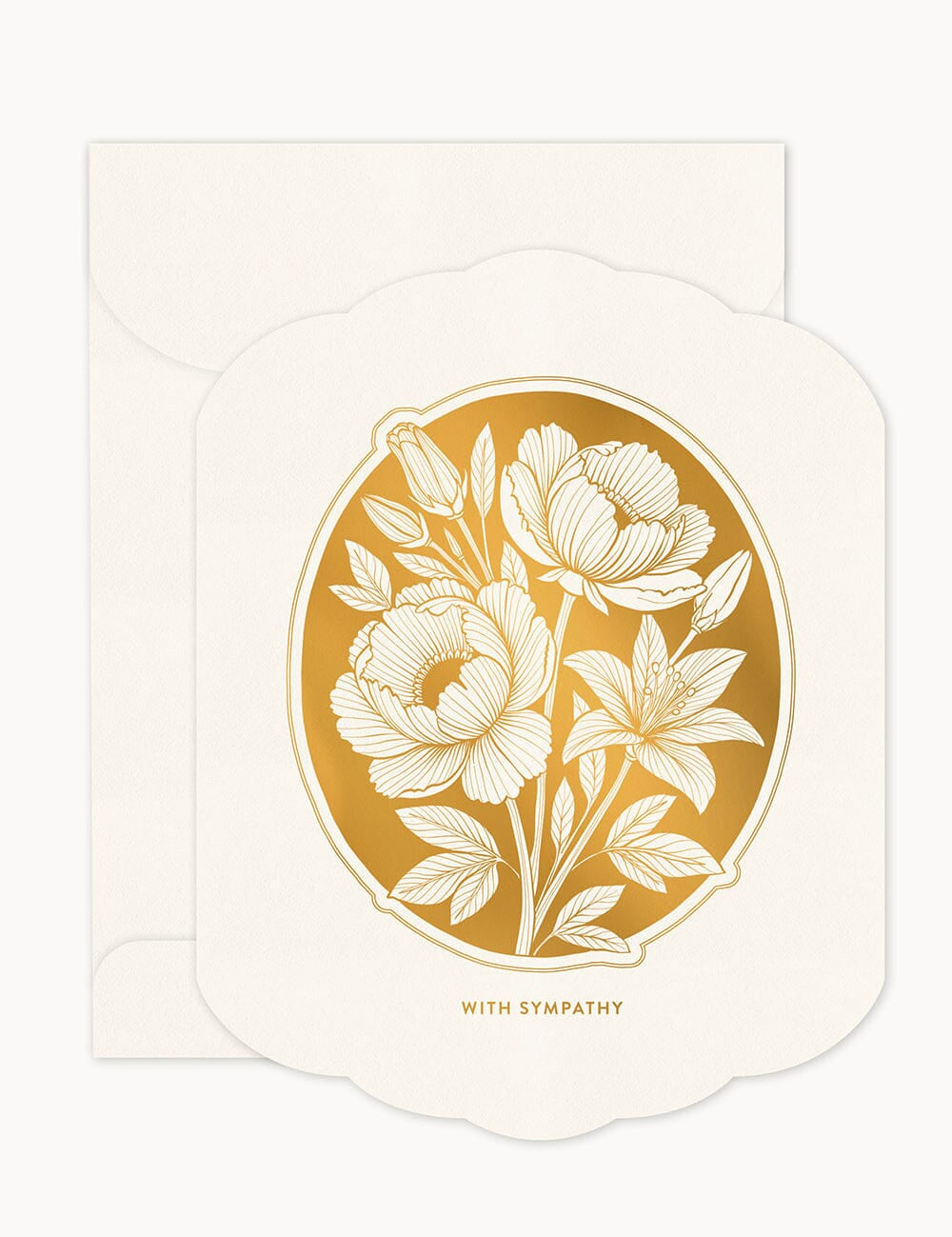 With Sympathy Scallop Card - Pure Apotheca