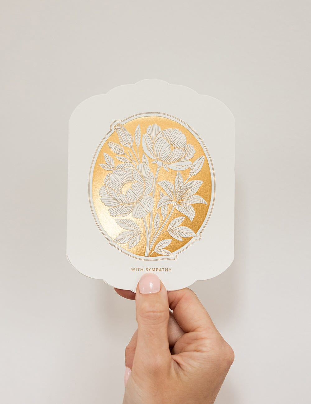 With Sympathy Scallop Card - Pure Apotheca
