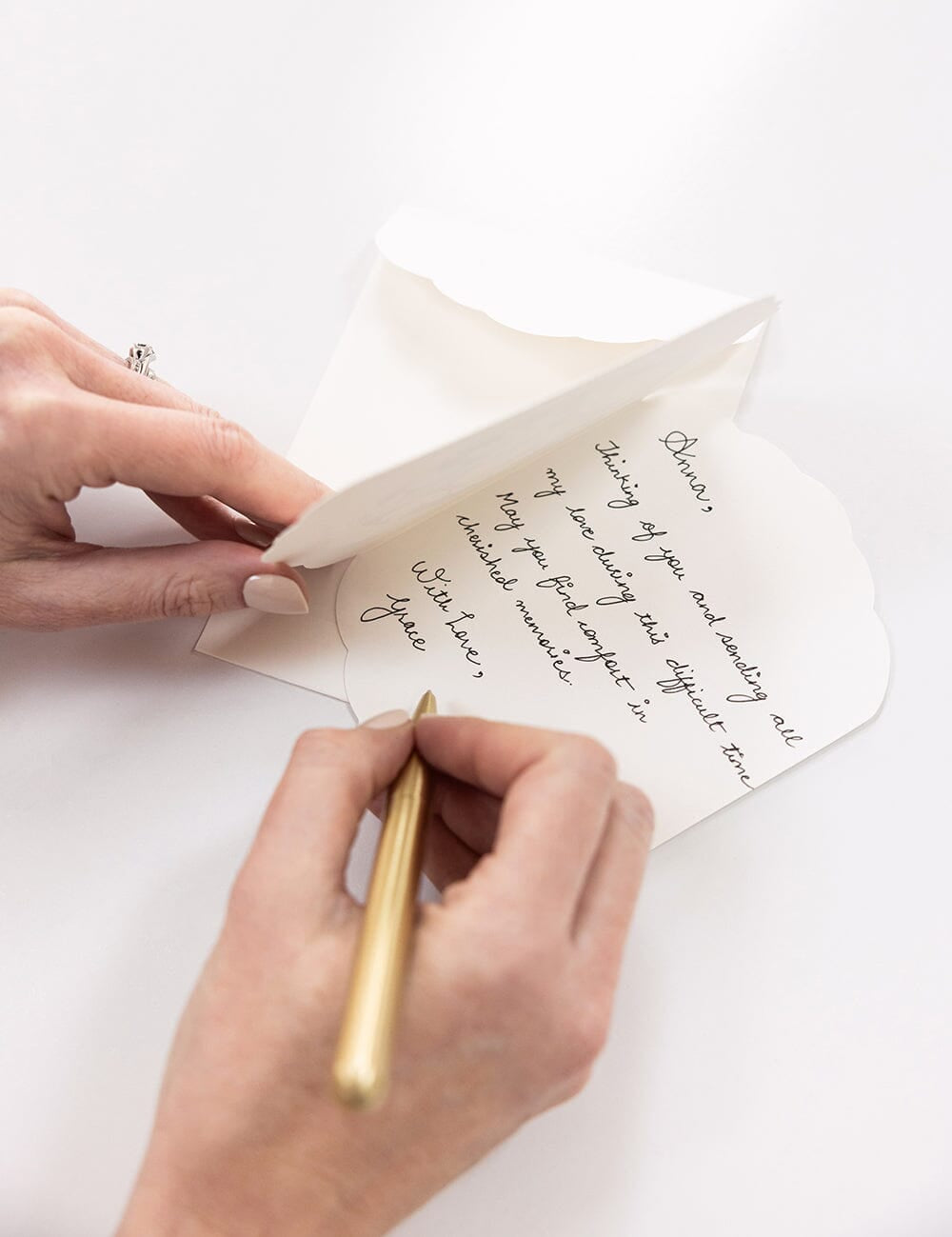 With Sympathy Scallop Card - Pure Apotheca