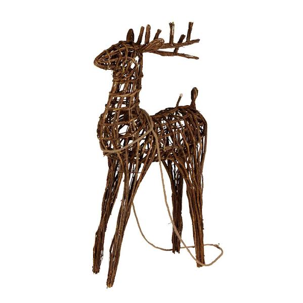 Wooder Sleigh Reindeer Rattan - Pure Apotheca