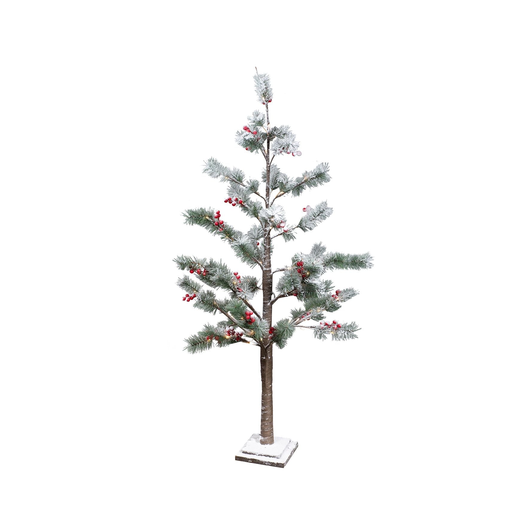 Woodland Berry Light Up Flocked Christmas Tree - Pure Apotheca