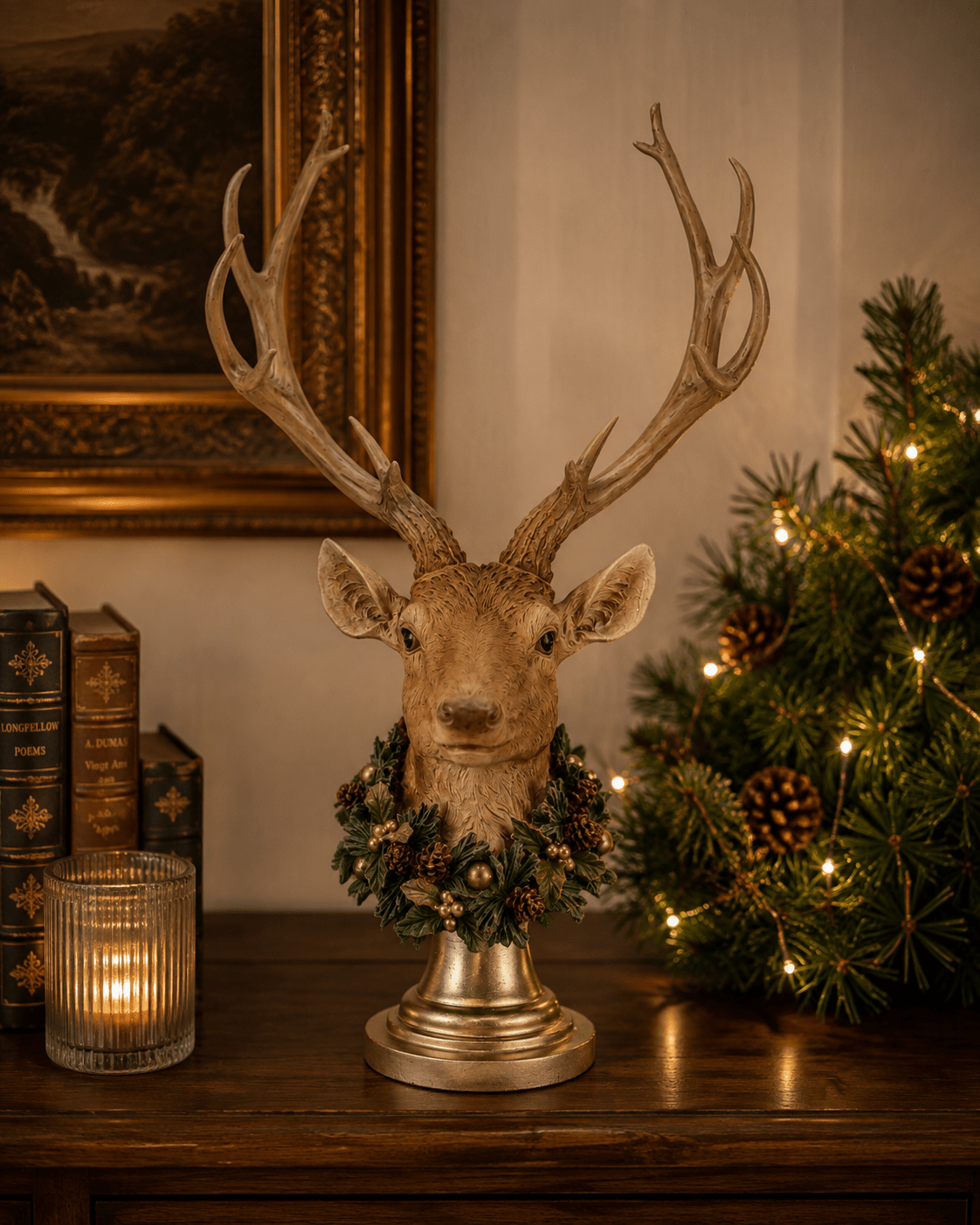 Woodlands Natural Deer Bust 46cm - Pure Apotheca