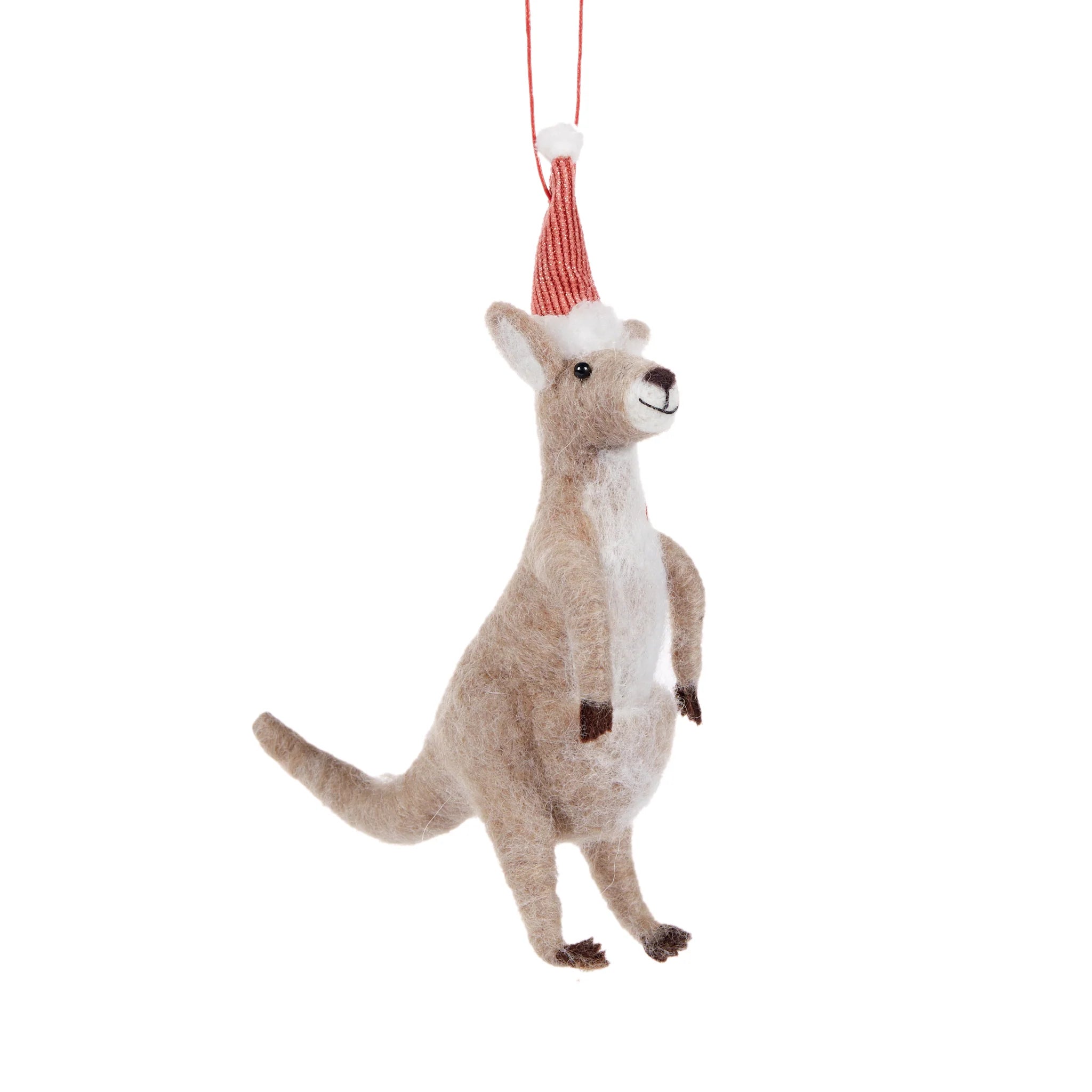 WOOL KANGAROO WITH SANTA HAT - Pure Apotheca