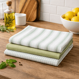WOVEN BLUE/GREEN TEATOWEL 3PK - Pure Apotheca