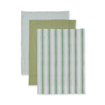 WOVEN BLUE/GREEN TEATOWEL 3PK - Pure Apotheca