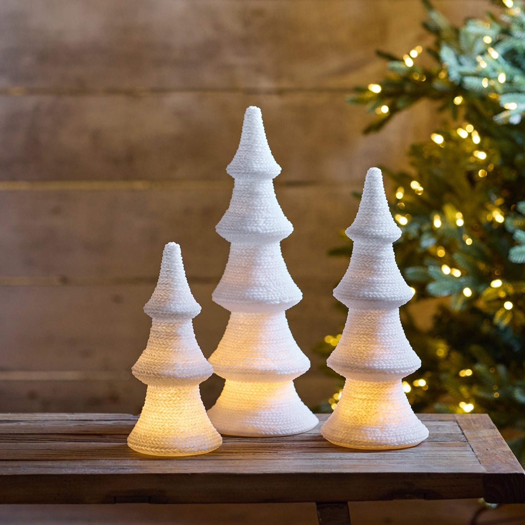 Woven Cone Tree Light Up Medium - Pure Apotheca