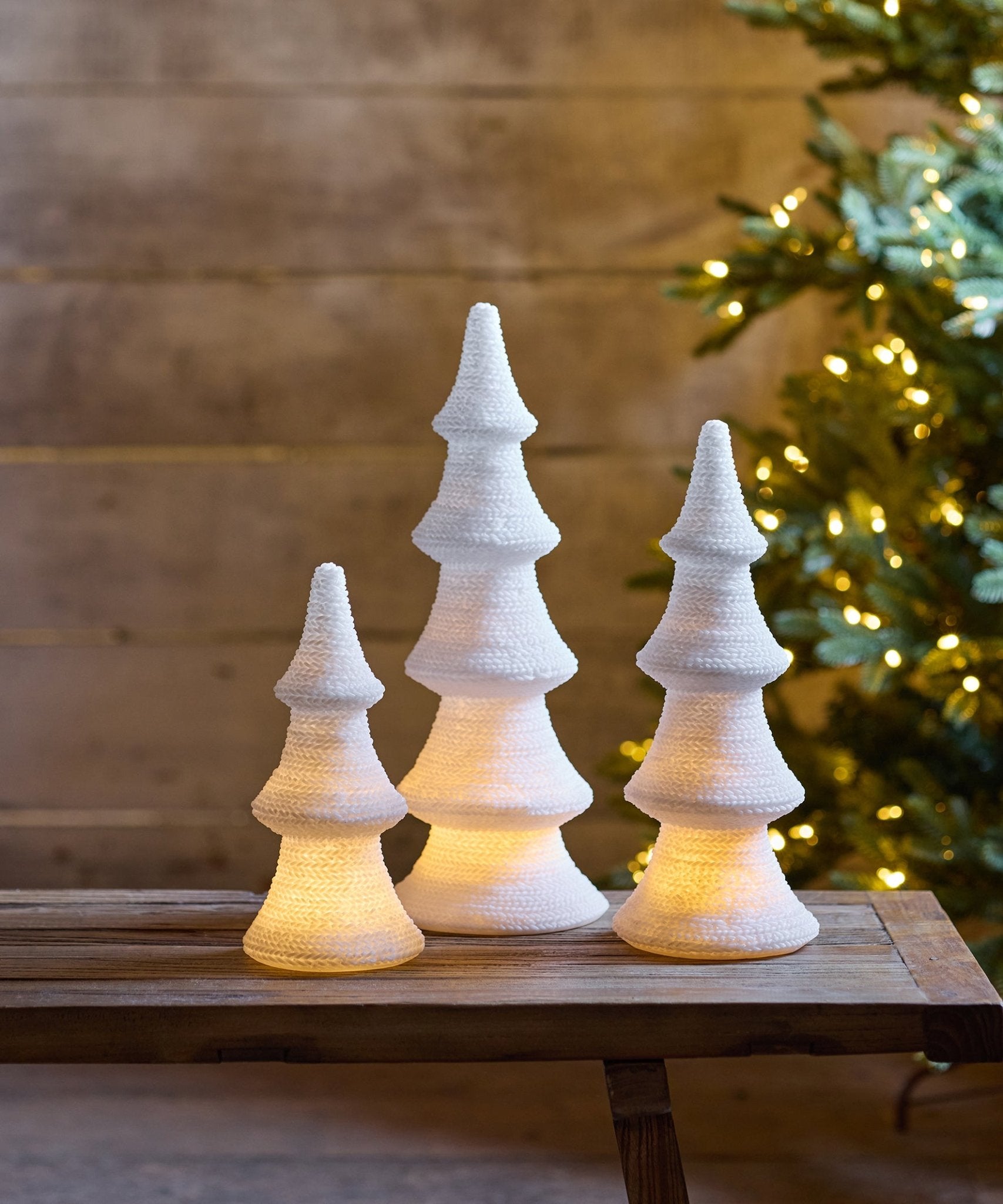 Woven Cone Tree Light Up Medium - Pure Apotheca