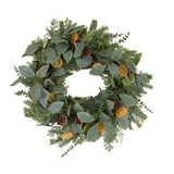 Wreath w Orange/P`Cone Poly 60cm - Pure Apotheca